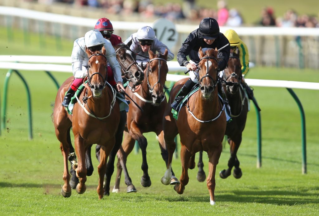 Millisle (right) got the better of Raffle Prize in the Cheveley Park (Nigel French/PA)